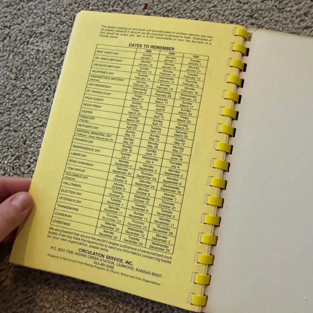 Vintage 1988 Central Illinois Tourism Council A Book of our Favorite Recipes